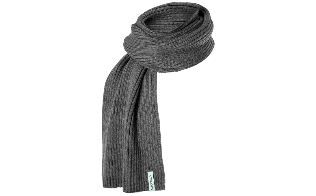 Zestaw czapka i szalik szary